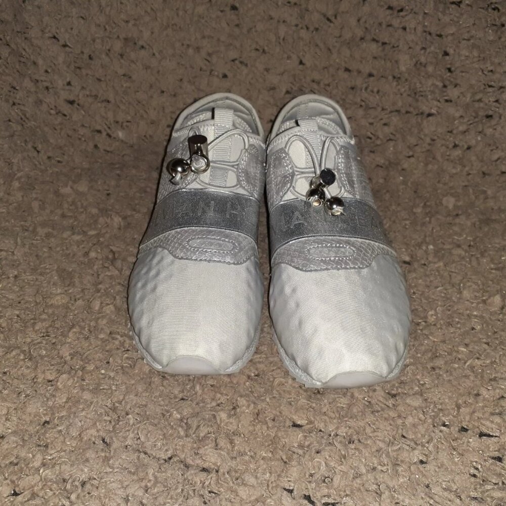 SILVIAN HEACH-Silver/Gray Sneakers-Sparkly-Toggle Fastener-Sz 36-6-Near Mint - Picture 3 of 7